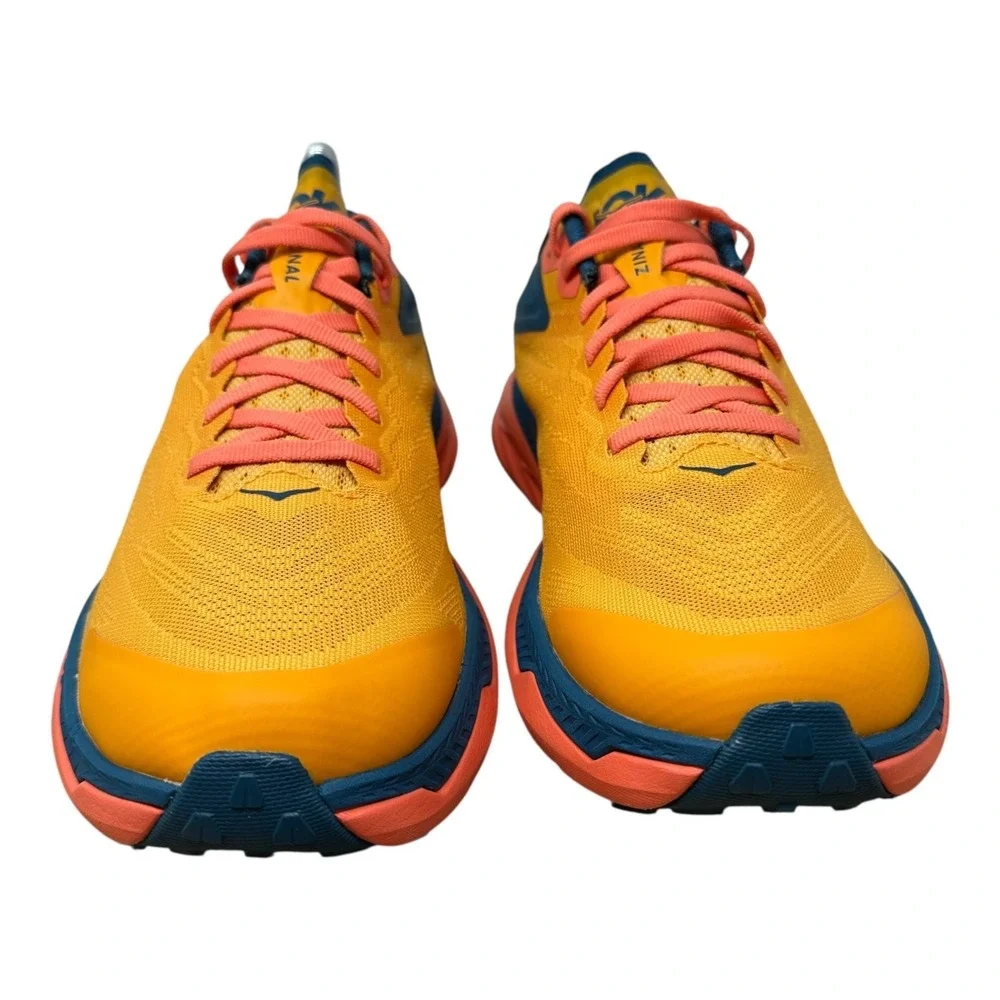 Hoka One One Women’s Orange and Blue Athletic Running Shoes